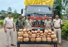 7 लाख का गांजा जब्त, सप्लायर ट्रक को जगदलपुर पुलिस ने पकड़ा