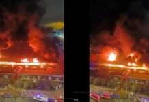 रूस सेंट्स पीट्स बर्ग पर भीषण हमले के बाद लगी भयानक आग