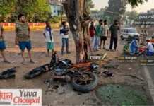 भिलाई में रफ्तार का कहर: पेड़ से टकराई केटीएम बाइक, दो किशोरों की हालत बेहद नाजुक