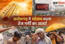 छत्तीसगढ़ में मौसम का मिजाज बदला, तेज गर्मी का अलर्ट