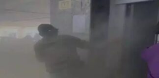 अपार्टमेंट की लिफ्ट में आग, सिक्योरिटी गार्ड की सतर्कता से टला बड़ा हादसा