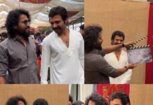 VDxShouryuv की शुरुआत: पूजा समारोह में साथ दिखे विजय देवरकोंडा और नानी