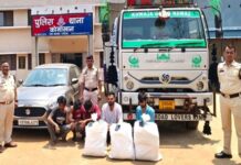 महासमुंद में बड़ी कार्रवाई: 47 किलो गांजा जब्त, 3 तस्कर गिरफ्तार