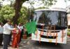 खैरागढ़ विश्वविद्यालय को नई बस की सौगात, राज्यपाल ने दिखाई हरी झंडी