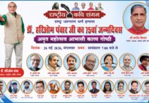 युगचारण डॉक्टर हरिओम पंवार जन्मोत्सव पर राष्ट्रीय कवि संगम की काव्य गोष्ठी