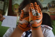 बाघ सप्ताह के तहत वन विहार में पाम पेंटिंग प्रतियोगिता, विद्यार्थियों ने दिखाई रचनात्मक प्रतिभा