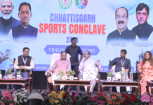 रायपुर स्पोर्ट्स कॉन्क्लेव में शामिल हुए मुख्यमंत्री विष्णुदेव साय, खेलो इंडिया ट्राइबल गेम्स के पदक विजेताओं का किया सम्मान