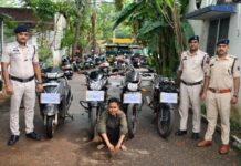 दोपहिया वाहन चोरी करने वाला शातिर चोर गिरफ्तार, 4 चोरी की बाइक बरामद