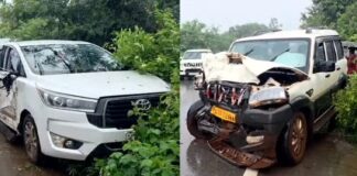 कोंडागांव में वन मंत्री केदार कश्यप के काफिले का एक्सीडेंट, 4 पुलिसकर्मी घायल