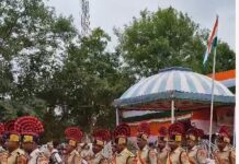 रायपुर के पुलिस परेड मैदान में स्वतंत्रता दिवस समारोह का फुल ड्रेस रिहर्सल
